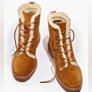 Madewell Clair suede and shearling boot size 10 NEW without box